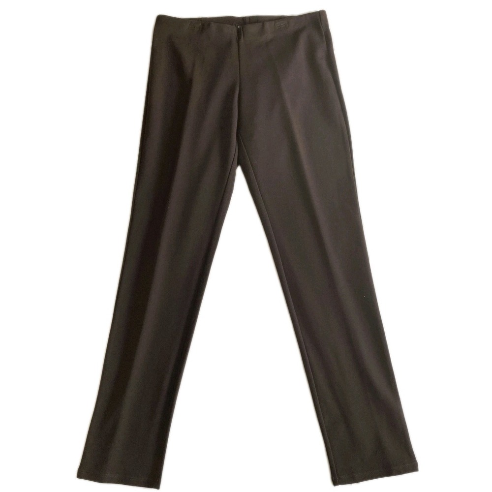 Eileen Fisher Pants Women M Choco Brown Viscose Stretch Ponte Skinny Pant NWT
